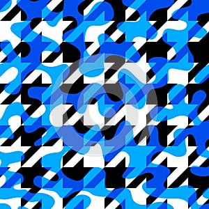 Houndstooth abstract geometric style pattern. Seamless vector pattern