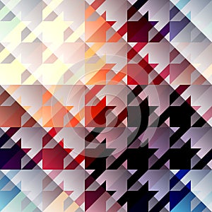 Houndstooth pattern on abstract geometric