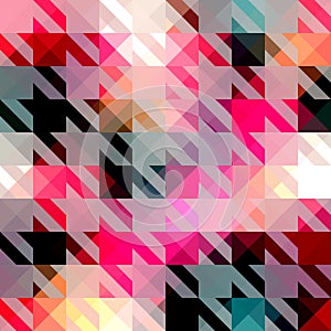 Houndstooth pattern on abstract geometric