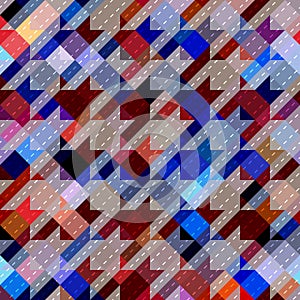 Houndstooth pattern on abstract geometric