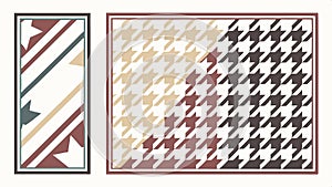 Houndstooth pattern, classic textile and fashion vector design Generative AI