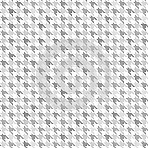 Houndstooth pattern. Gray and white seamless vector background