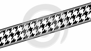 Houndstooth Pattern Horizontal Border Element, vector design Generative AI