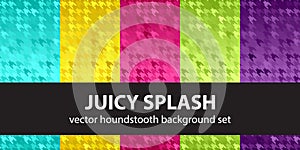 Houndstooth pattern set Juicy Splash