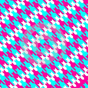pink and blue houndstooth pattern