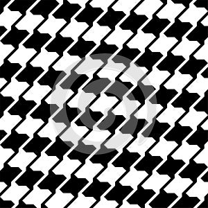 Houndstooth seamless monochrome pattern