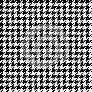Houndstooth seamless pattern. Black and white vector abstract background photo