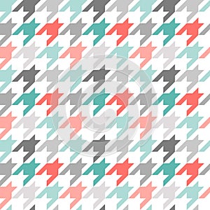 Houndstooth seamless pattern, colorful