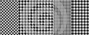 Houndstooth seamless pattern. Vector illustration. Plaid tweed background