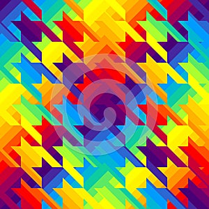 Houndstooths pattern in rainbow colors