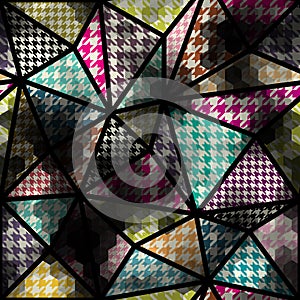 Houndtooth geometric pattern