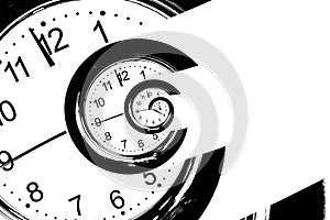 Hour dial with Droste`s effect