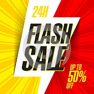 24 hour Flash Sale bright banner photo