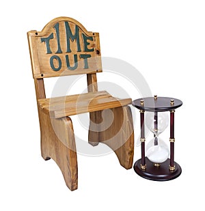 Hour Glass Next to Time Out Chair