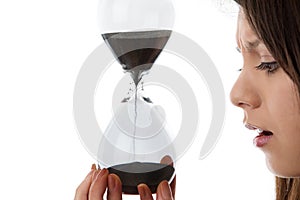 Hour glass sand timer