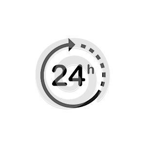 24 Hour icon vector illustration design