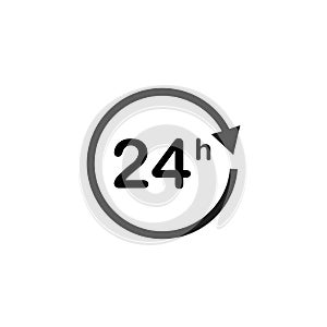 24 Hour icon vector illustration design