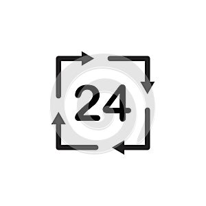 24 Hour icon vector illustration design