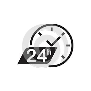 24 Hour icon vector illustration design