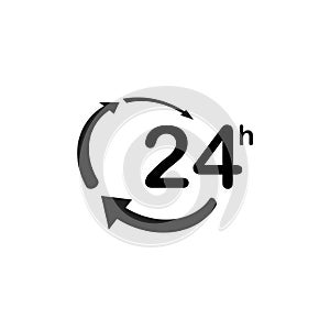 24 Hour icon vector illustration design