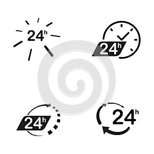 24 Hour icon vector illustration design