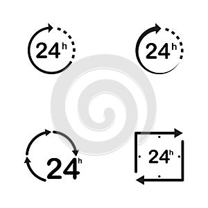 24 Hour icon vector illustration design