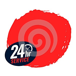 24 hour service background with text space