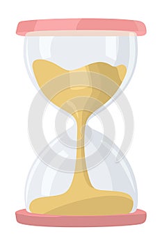 Hourclock. Vector isolated illustration. Sandclock