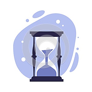 Hourglass on an abstract background.