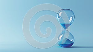 The Blue Sand Hourglass.AI generated image