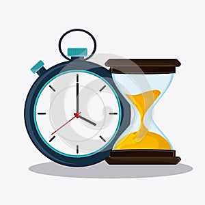 Hourglass and chronometer time design