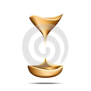 Hourglass Falling Sand Measuring Time Tool Vector