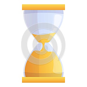 Hourglass gameplay icon cartoon vector. Game time