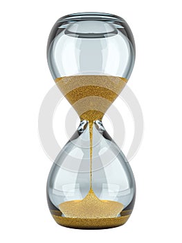 Hourglass with gold sand