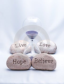 Hourglass Hope, Believe, Live and Love