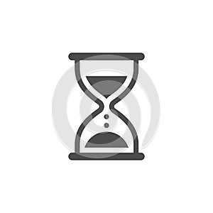 Black vector hourglass icon