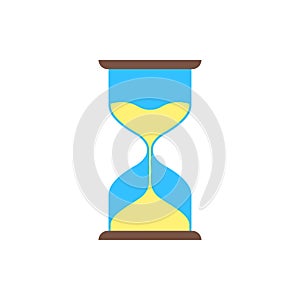 Hourglass icon. Sand clock or hour glass sign. Time, timer, countdown concept. Vector illustration