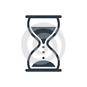 Hourglass icon, sandglass timer, clock flat icon for apps and websites Ã¢â¬â for stock photo