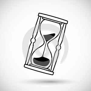 Hourglass icon. Time symbol.