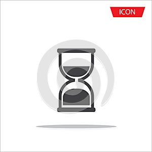 Hourglass icon vector isolated on white background.