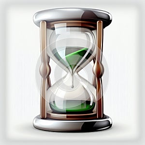 Hourglass Icon On White Background. Generative AI