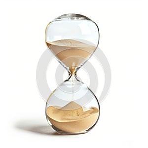 Hourglass isolated on white background.