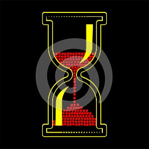 Hourglass logo in vector photo