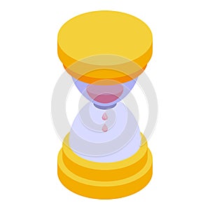 Hourglass menopause icon isometric vector. Woman hormone