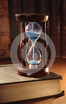 Hourglass And Old Books