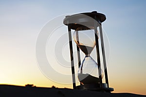 Hourglass Outside at Sunrise