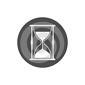 Hourglass, sand, time icon. Vector illustration, flat design