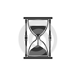 Hourglass, sand, time icon. Vector illustration, flat design