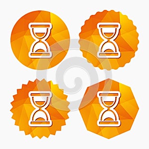 Hourglass sign icon. Sand timer symbol.