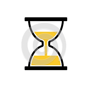 Hourglass simple icon. Clipart image